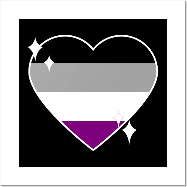 Kawaii Pride Collection - Asexual Wall Art by rewordedstudios